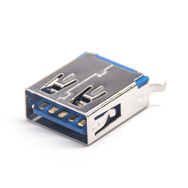 USB3.0 A母插板180度銅殼1U''無(wú)卷邊